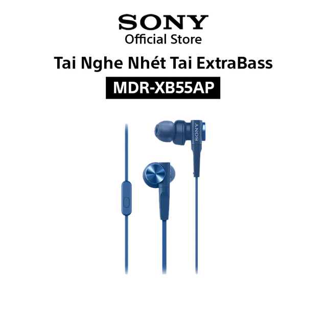 [Mã ELRE2TR giảm 8% đơn 500K] Tai nghe Sony In-ear EXTRA BAS MDR-XB55AP - Hàng Chính Hãng