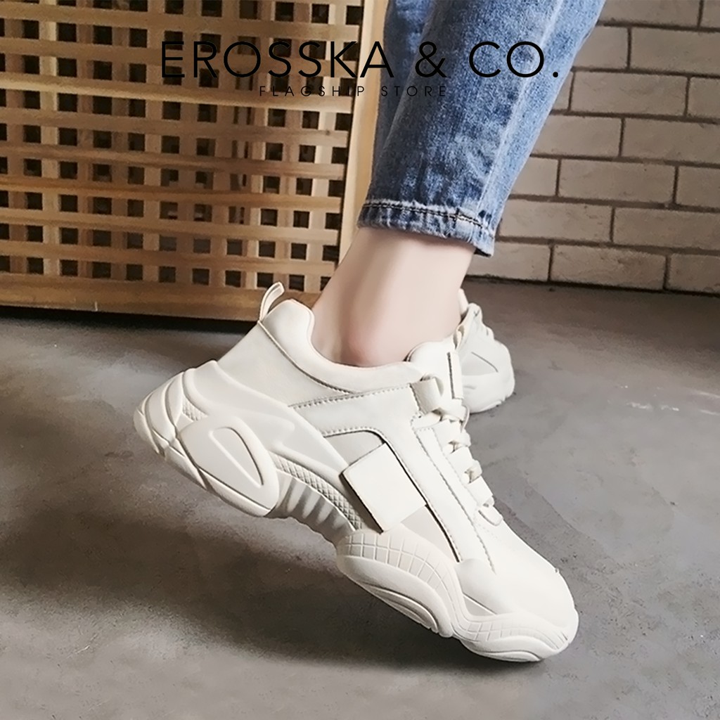 Giày thể thao nữ đế độn thời trang Erosska màu Trắng _ ES001 | BigBuy360 - bigbuy360.vn