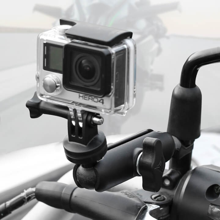 Giá đỡ GoPro – Action Cam lên chân kính xe máy Motowolf