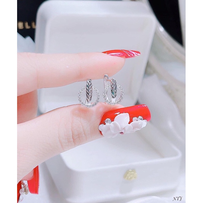 BÔNG TAI BẬP TRÒN CHO NỮ- CHUẨN BẠC TA