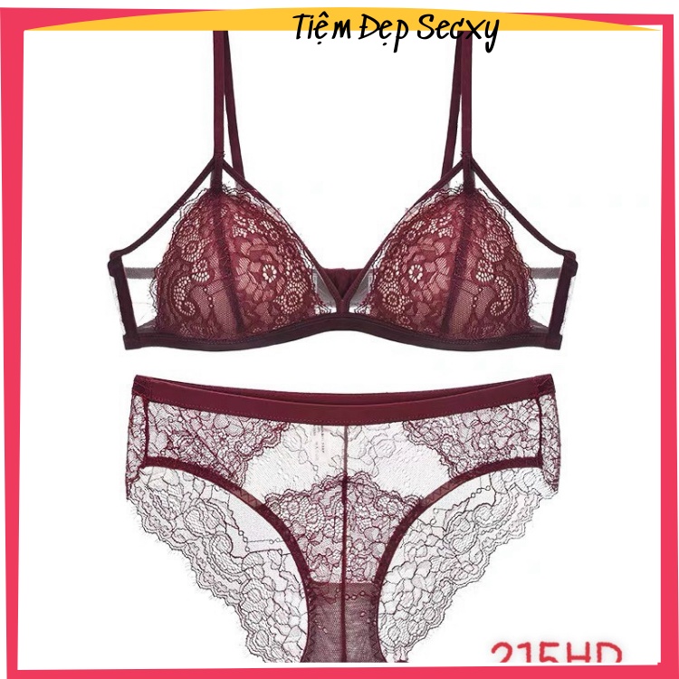 Bộ Lót Ren Đệm Mỏng - Sét Bộ Lót đệm mỏng Sexxy Không Gọng Cao Cấp
