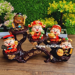 Bộ Ngũ Tài 6cm cao cấp kèm chân đế Tài Lộc Phát