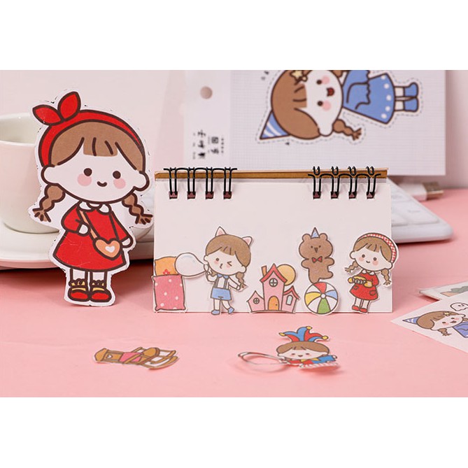 Set 4 Miếng Hình Dán Sticker DIY Trang Trí Cực Dễ Thương