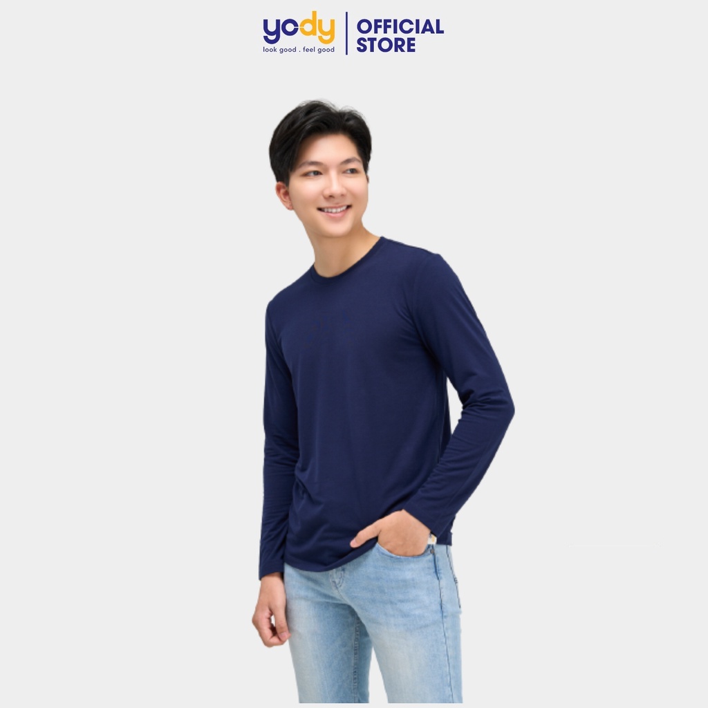 Áo thun nam YODY dài tay giữ nhiệt mặc thu đông chất cotton mềm mịn ATM4075 | BigBuy360 - bigbuy360.vn