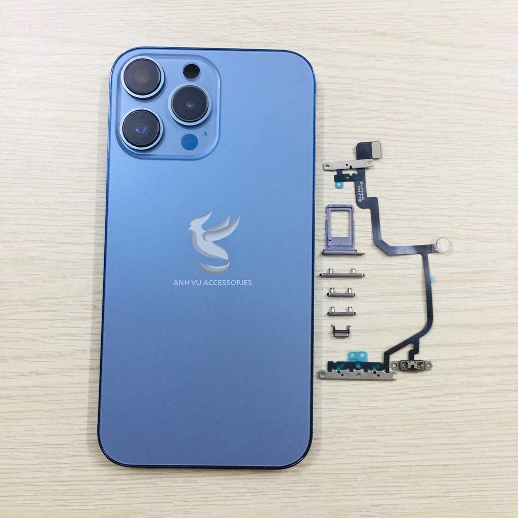 Vỏ độ X/XR/XS/XSM/11/11PR/11PRM lên 13PR/13PRM 5 màu cực hot. Tặng kèm Bộ nút và khay sim
