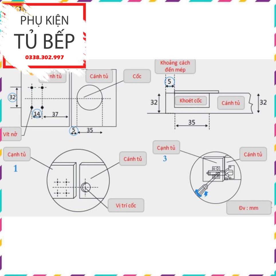 Bản lề giảm chấn Inox 304, lõi đồng ,tháo lắp nhanh