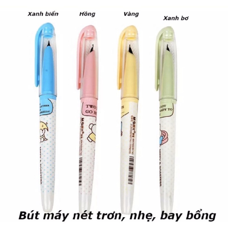 Combo 4 bút viết máy MG xinh xắn, bút trơn nhẹ tay, luyện chữ đẹp