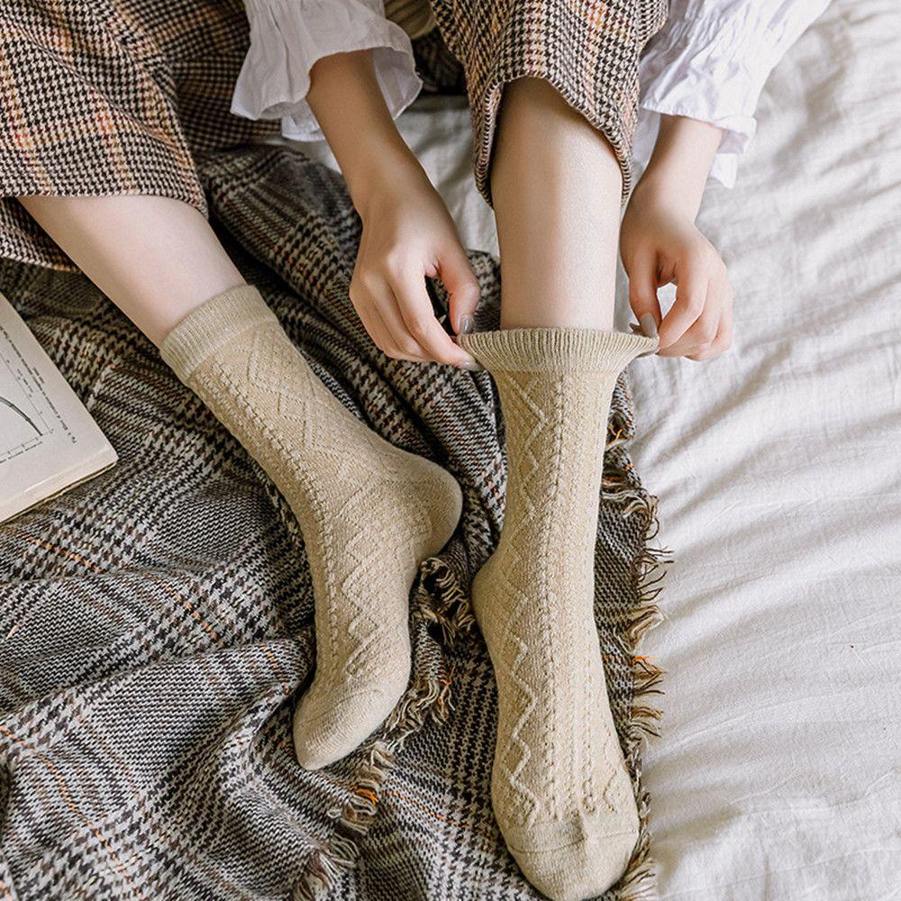 Găng Tay Len Cashmere Mềm Mại Dày Dặn Giữ Ấm Mùa Đông