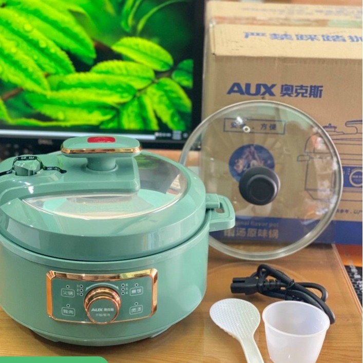 FREE SHIP Nồi Áp Suất Đa Chức Năng Dung Tích 3.5L Công Suất Lớn 1300W, Nấu Lẩu, Hầm Cháo Chiên Sào Tiện Lợi