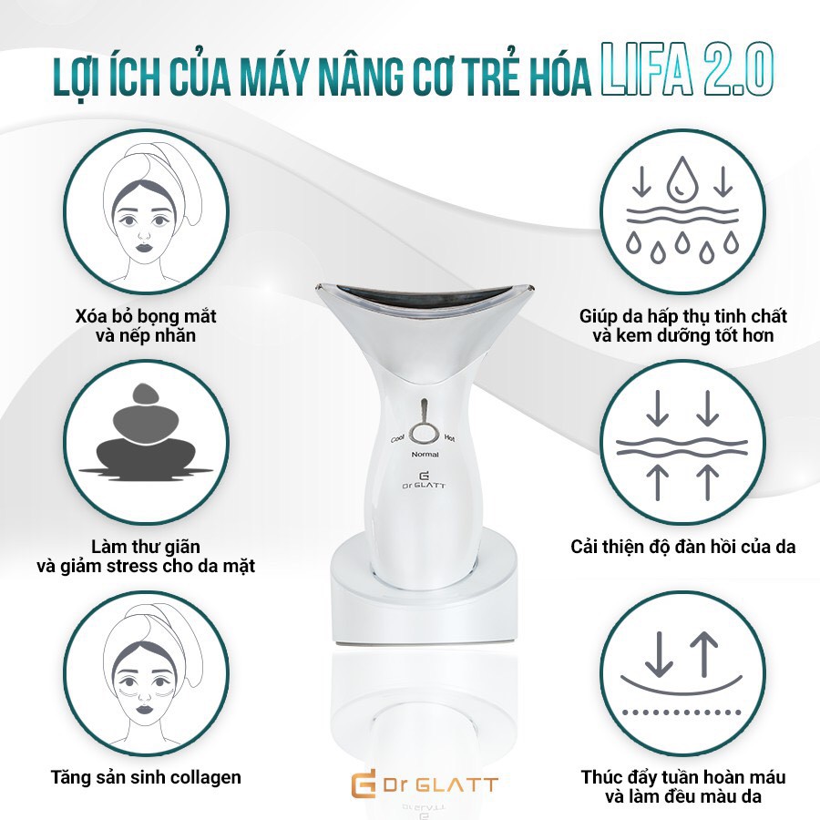 Máy nâng cơ và trẻ hóa da LIFA 2.0, hàng chính hãng Dr Glatt, thương hiệu Đức