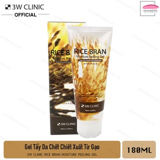 Gel Tẩy Tế Bào Chết 3W Clinic Rice Bran Moisture Peeling Gel 180ml