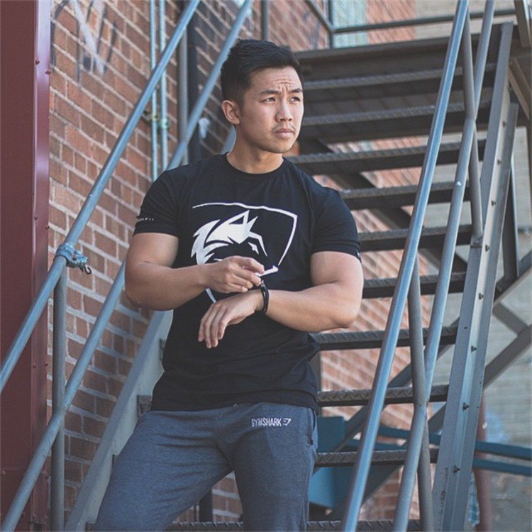 Áo Thun Thể Thao Ngắn Tay Form Ôm Thời Trang Năng Động Cho Nam