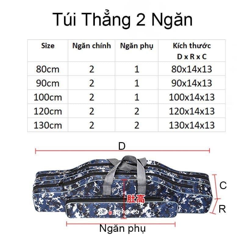 Bao đựng cần rằn ri 2 ngăn