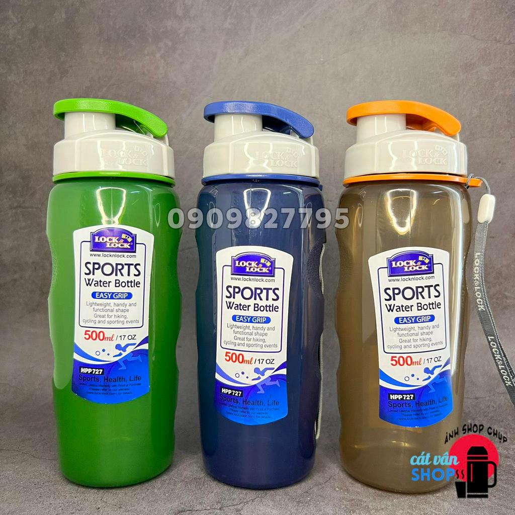Bình nước thể thao nhựa  trong suốt Tritan Lock&Lock Handy Bottle 500ml ABF721 HPP727 và 700ml ABF722