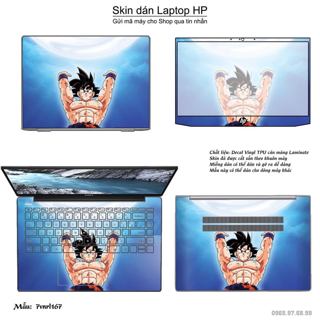 Skin dán Laptop HP in hình Dragon Ball _nhiều mẫu 3 (inbox mã máy cho Shop)