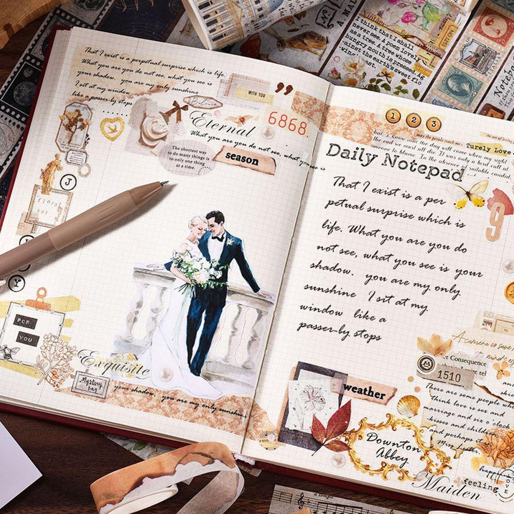 CHOOKEY Set 18 Cuộn Băng Keo Washi In Họa Tiết Xinh Xắn Chất Lượng Cao