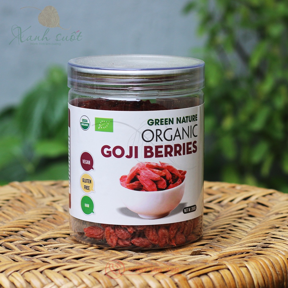 [Green Nature] Kỷ Tử Ninh Hạ Hữu Cơ- Trái To, Tươi Ngon, Nhiều Dưỡng Chất, An Toàn- Organic Goji Berries [Xanh Suốt]