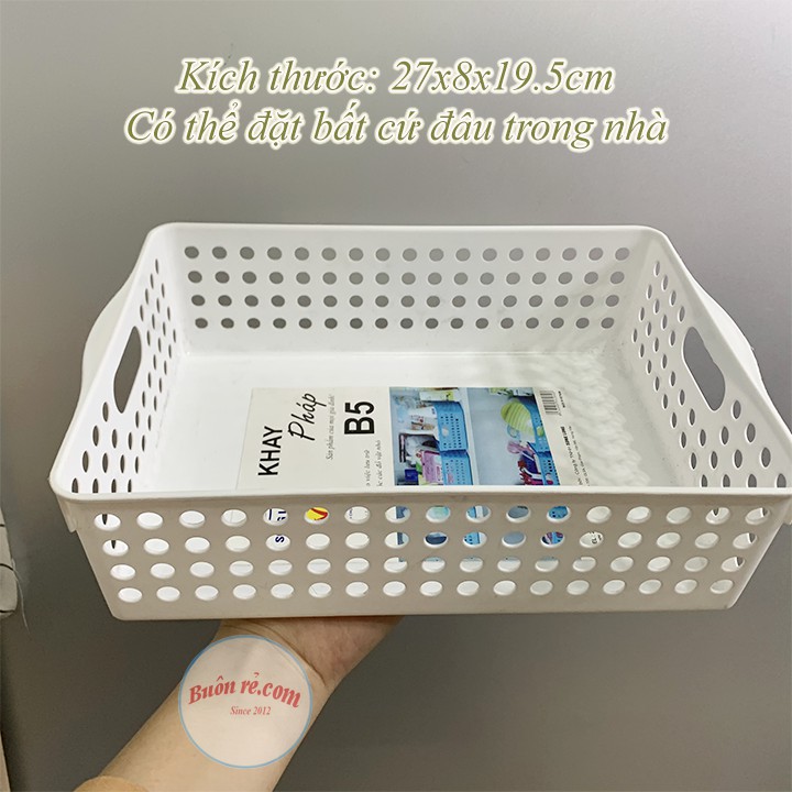 Sỉ 10 Khay nhựa B5 đựng đồ đa năng màu sắc hiện đại, tiện dụng Song Long 2346 Buôn Rẻ 01163