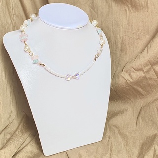 Vòng cổ hạt cườm mix đá Handmade