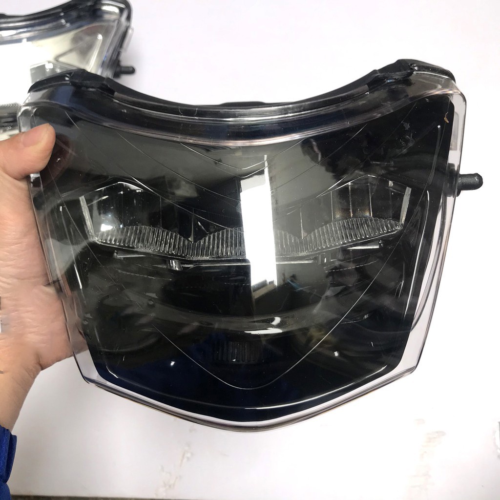 ✇♛ﺴĐèn Pha Led 2 Tầng Giống Kiểu Zhipat - MÀU ĐEN KHÓI Lắp Wave A 50, 100,110 ,Wave S 100, RS RSX 100 Phân