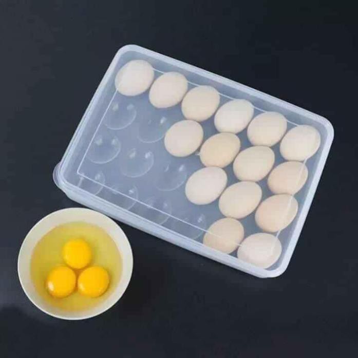Hộp đựng trứng 24 quả có nắp đậy, khay bảo quản trứng không bị vỡ dày dặn chắc chắn
