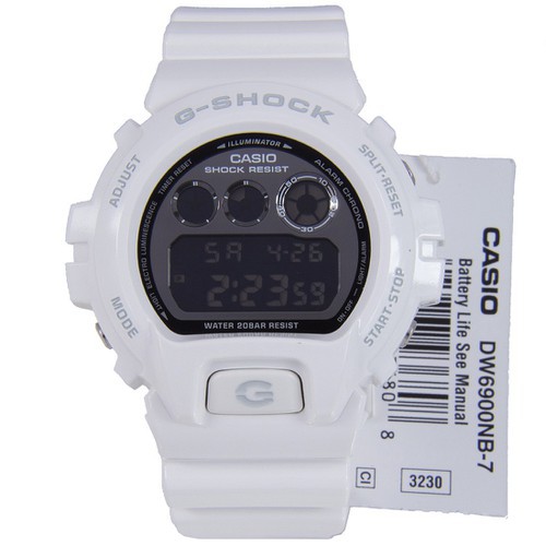 Đồng hồ nam Casio Standard thể thao, điện tử giá rẻ - Dây cao su, chống nước 200M (DW-6900NB-7DR)