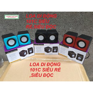 [RẺ VÔ ĐỊCH] Loa di động siêu rẻ, siêu độc 101C cho máy tính thiết kế nhỏ gọn - LB0303