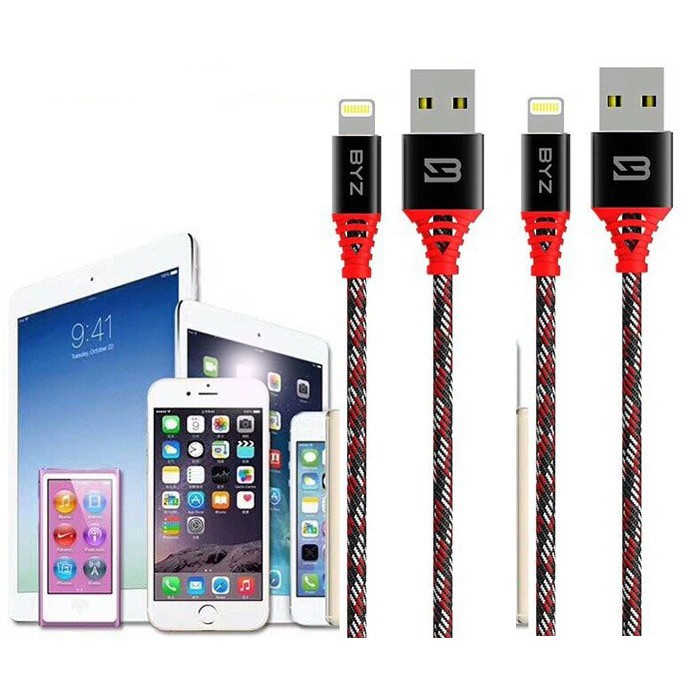 [Mã 2404EL10K giảm 10K đơn 20K] Cáp Sạc BYZ 690i lọ dây dù cổng Iphone Lightning / Micro usb / Type c