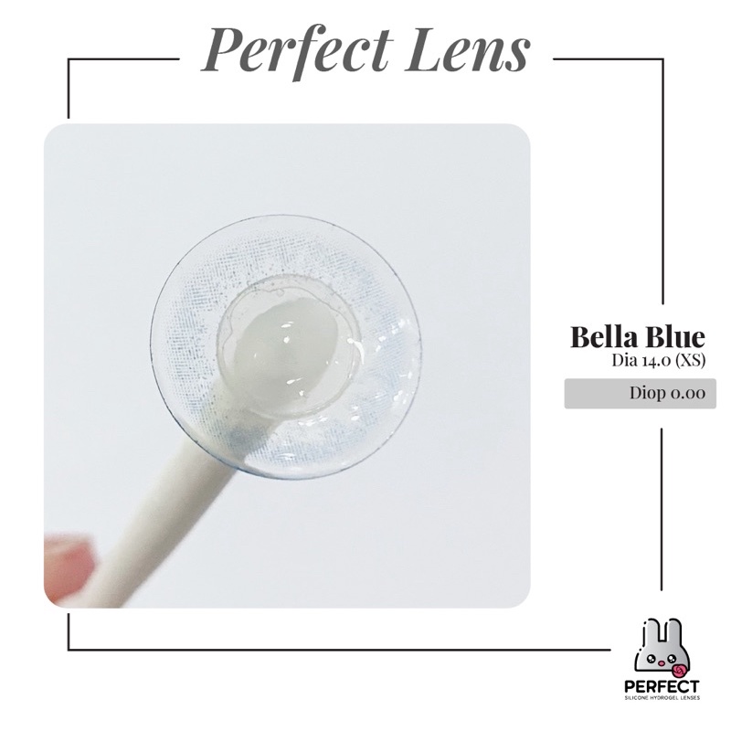 Lens Mắt , Kính Áp Tròng BELLA BLUE Không Độ , DIA 14.0 XS , Dành Cho Mắt Nhạy Cảm Giá Sale