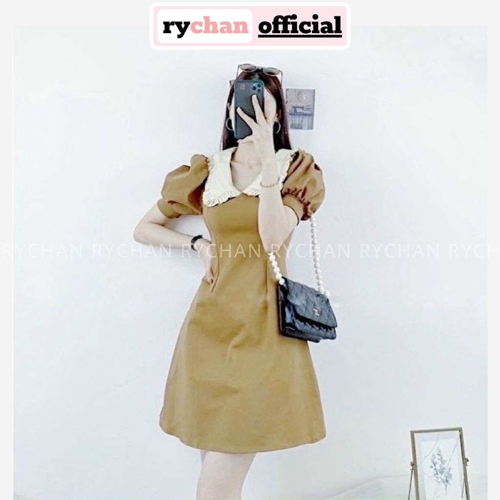 Đầm Váy Nữ Dự Tiệc Dáng Ngắn Cổ Bèo Trắng Tay Phồng Chiết Eo Cực Nữ Tính Tôn Dáng[ẢNH THẬT CUỐI] - DX9877