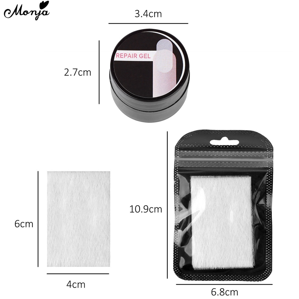 MONJA [Hàng mới về] Gel đắp móng + sợi thủy tinh không dệt nối dài móng 20ml