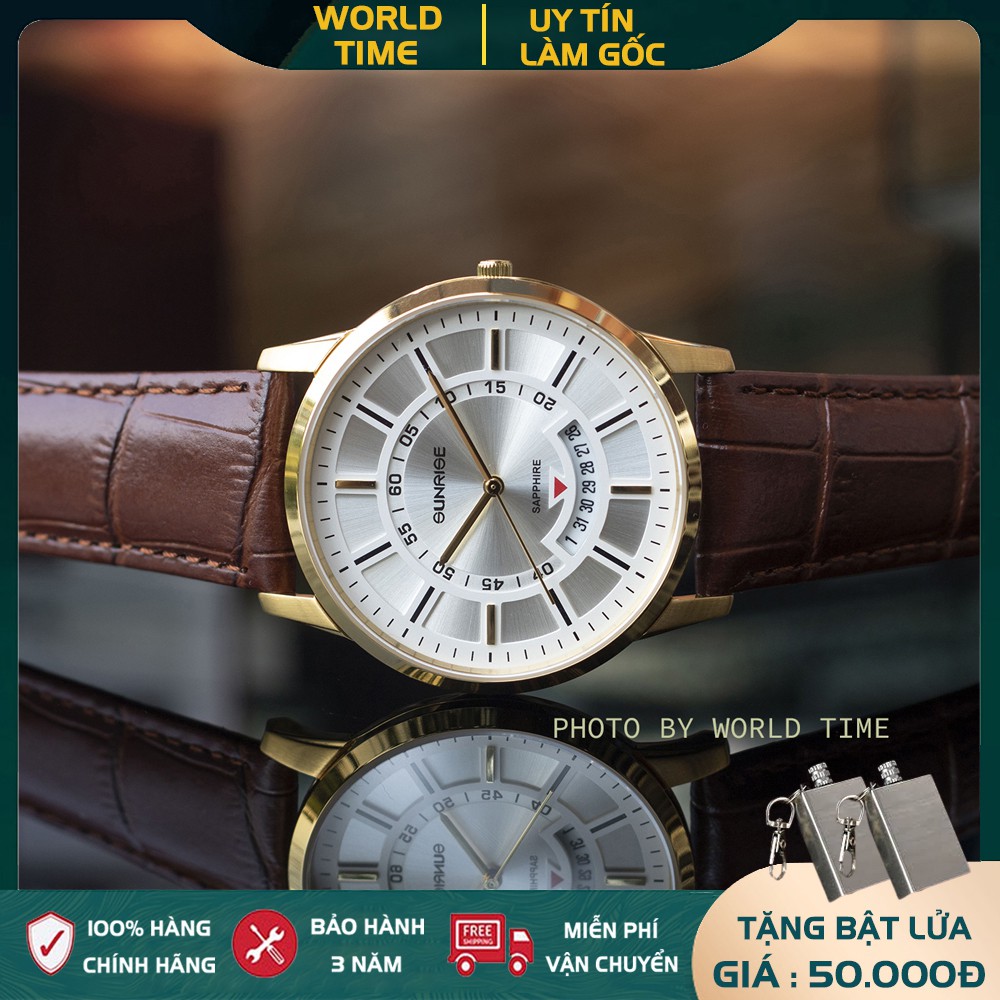 Sapphire Chống Xước , Chống Nước - Dây Da Cao Cấp