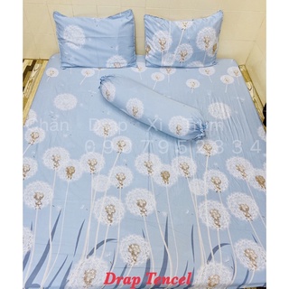 BỘ DRAP VẢI TENCEL SIÊU MỀM MÁT 1m6x2m (inbox chọn mẫu)