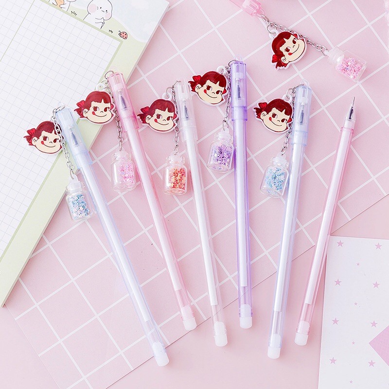 Bút bi nước móc lọ bé gái lấp lánh 2