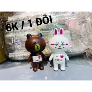 Phụ kiện bánh sinh nhật - Cặp đôi gấu thỏ