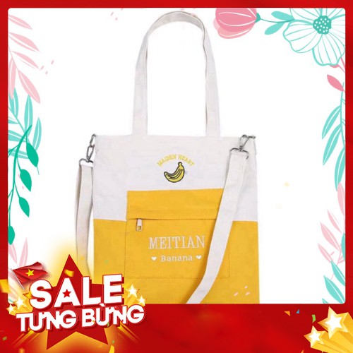 [FREE SHIP]  Túi Tote - Trái Cây Phối - Q.ỉn Store - Q.ỉn Store