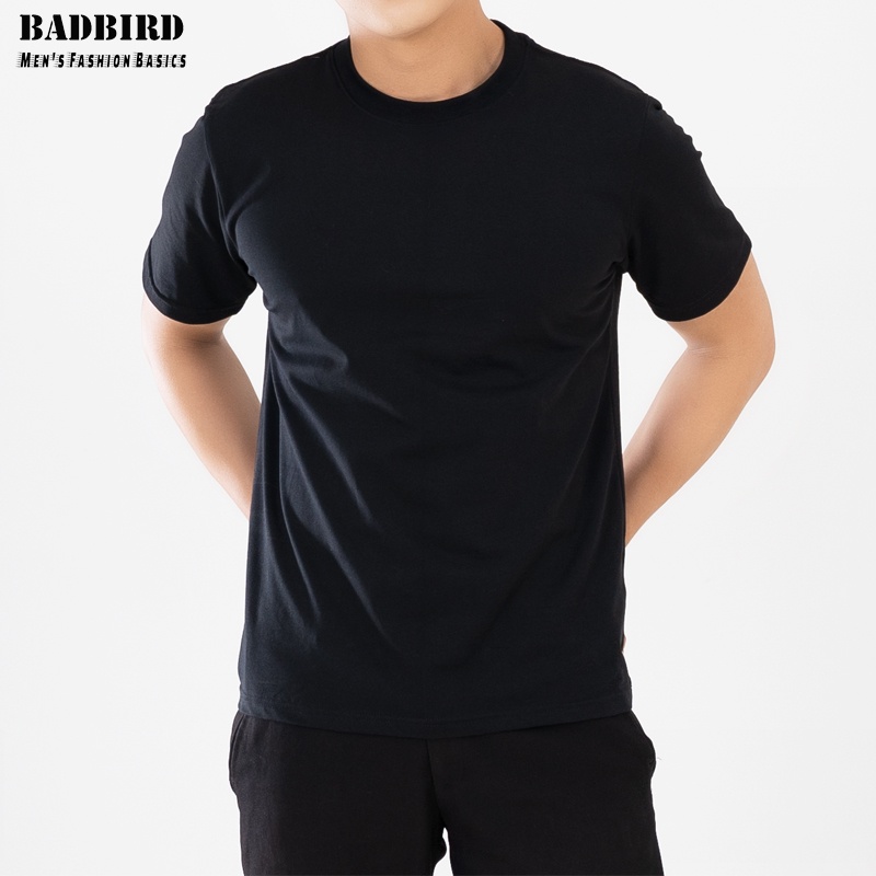 Áo Thun Nam Cotton Spandex CAO CẤP cổ tròn, co giãn 4 chiều, thấm hút, khô thoáng, Regular Fit, Thương hiệu Việt BADBIRD