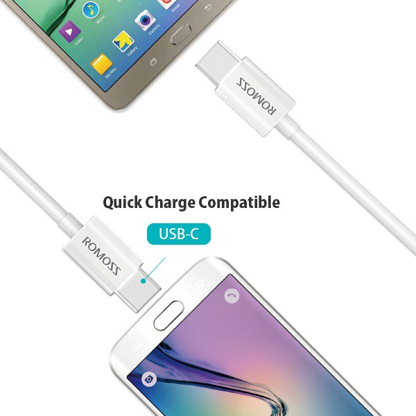Dây Cáp Sạc Nhanh Loại C Romoss CB321 1M / 2M Sang USB PD 100W