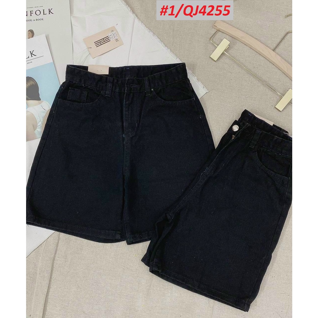 Quần Ngố Jeans Trắng Lưng Cao Bigsize Vải VNXK QJ4255