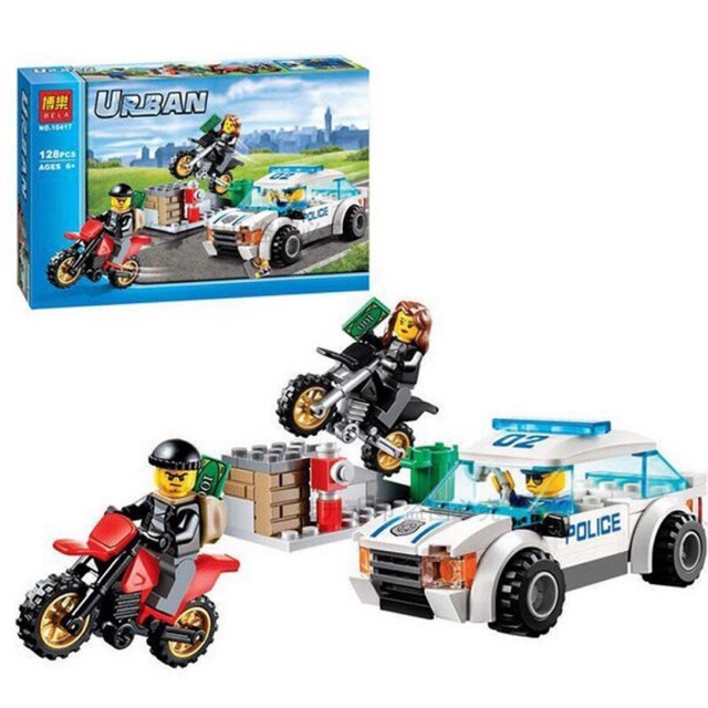 [Mã TOYFSS7 hoàn 20K xu đơn 50K] Lego Lắp Ráp Urban city 10417-Cảnh sát bắt cướp