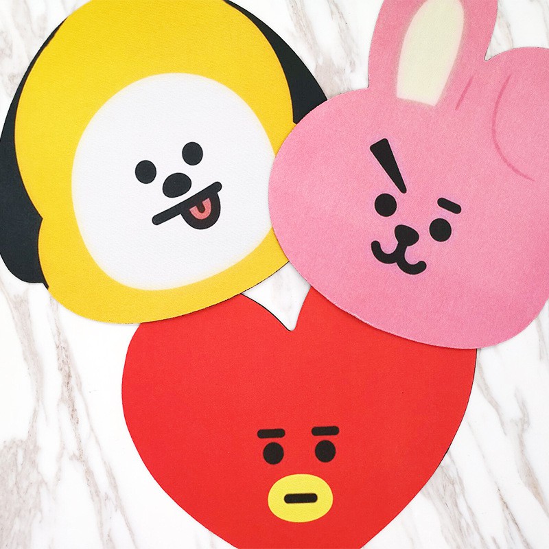 Miếng lót chuột silicon hình BT21 của nhóm nhạc KPOP BTS