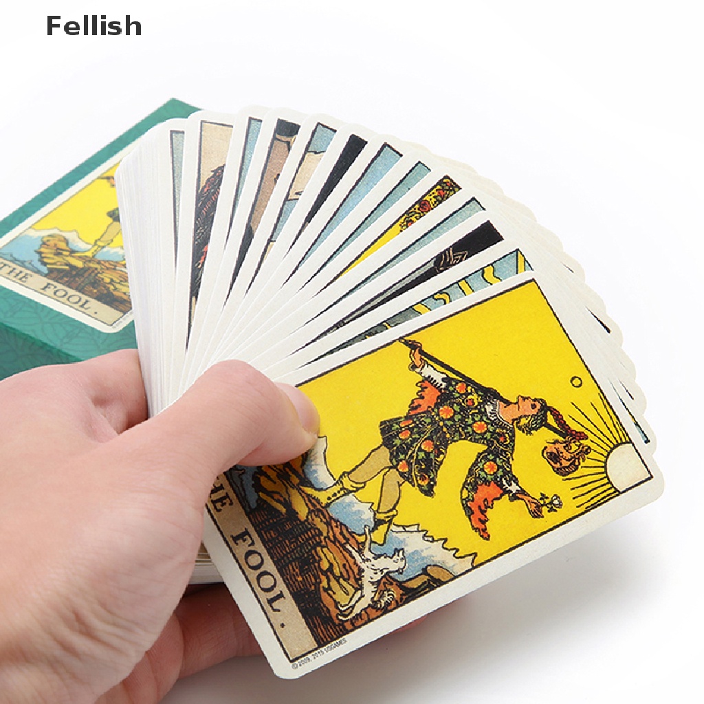 [Fellish] 1 Box Tarot Cards Oracle Game Card Family Party Prophecy Divination Board Games 436VN