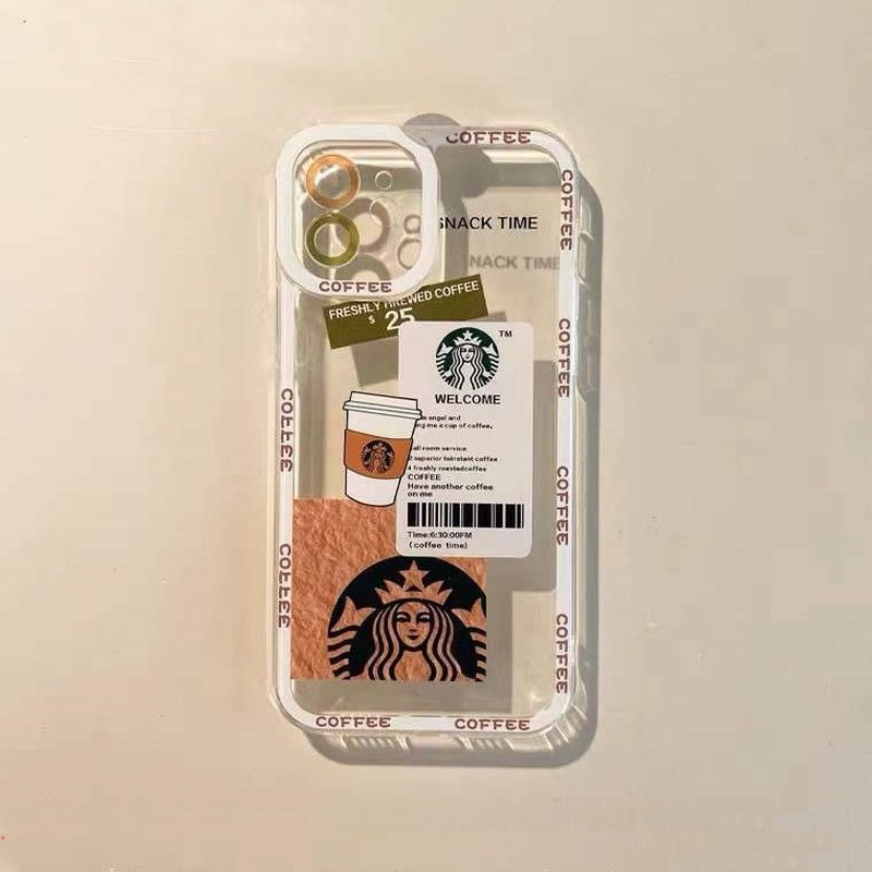Ốp Điện Thoại Silicon Mềm Họa Tiết Starbucks Cao Cấp Cho Iphone 13 12 11 Pro MAX X XS MAX 6 7 8 Plus