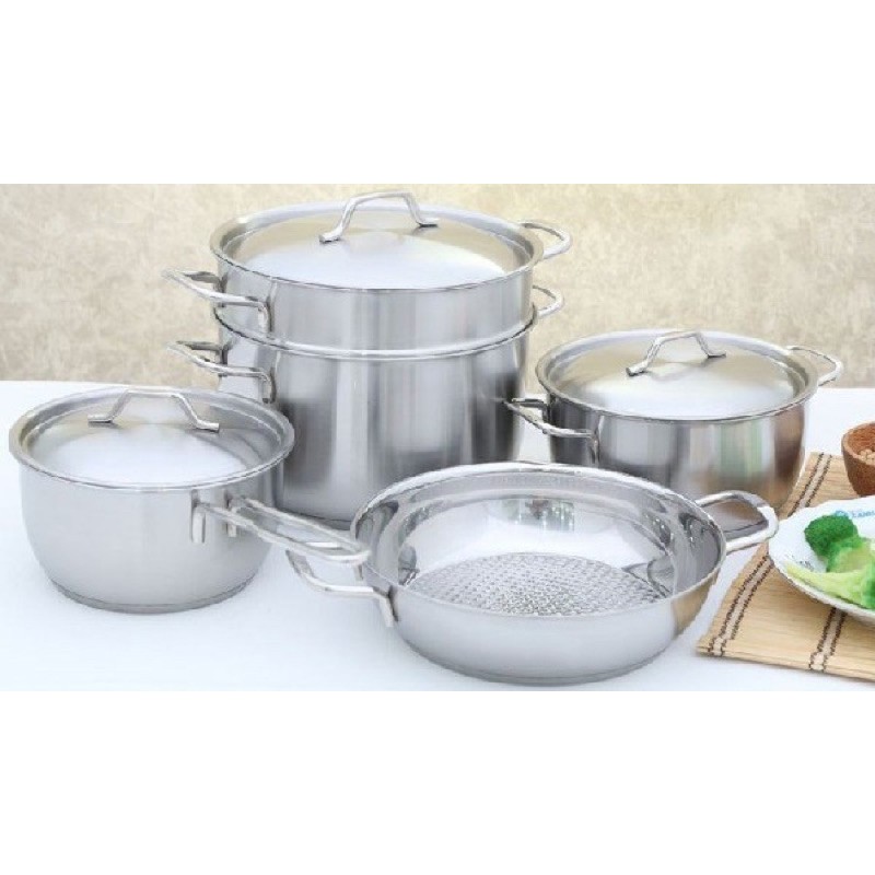 Bộ nồi Fivestar 5 món inox 430 3 đáy vung inox