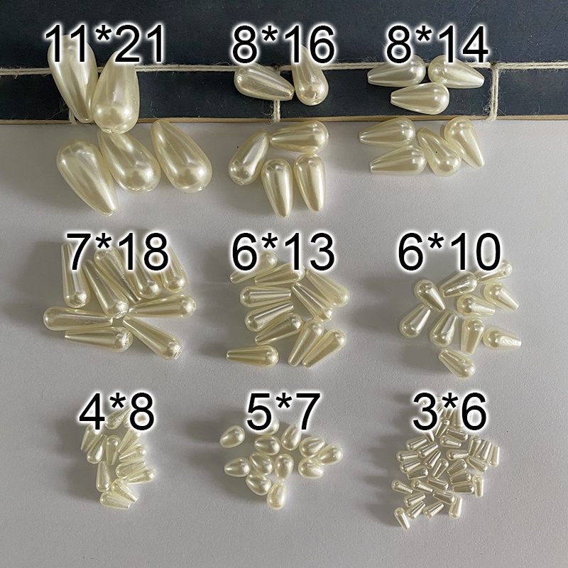 1-30 hạt giọt nước xỏ lỗ xỏ chuỗi nguyên liệu làm trâm làm trang sức cổ trang