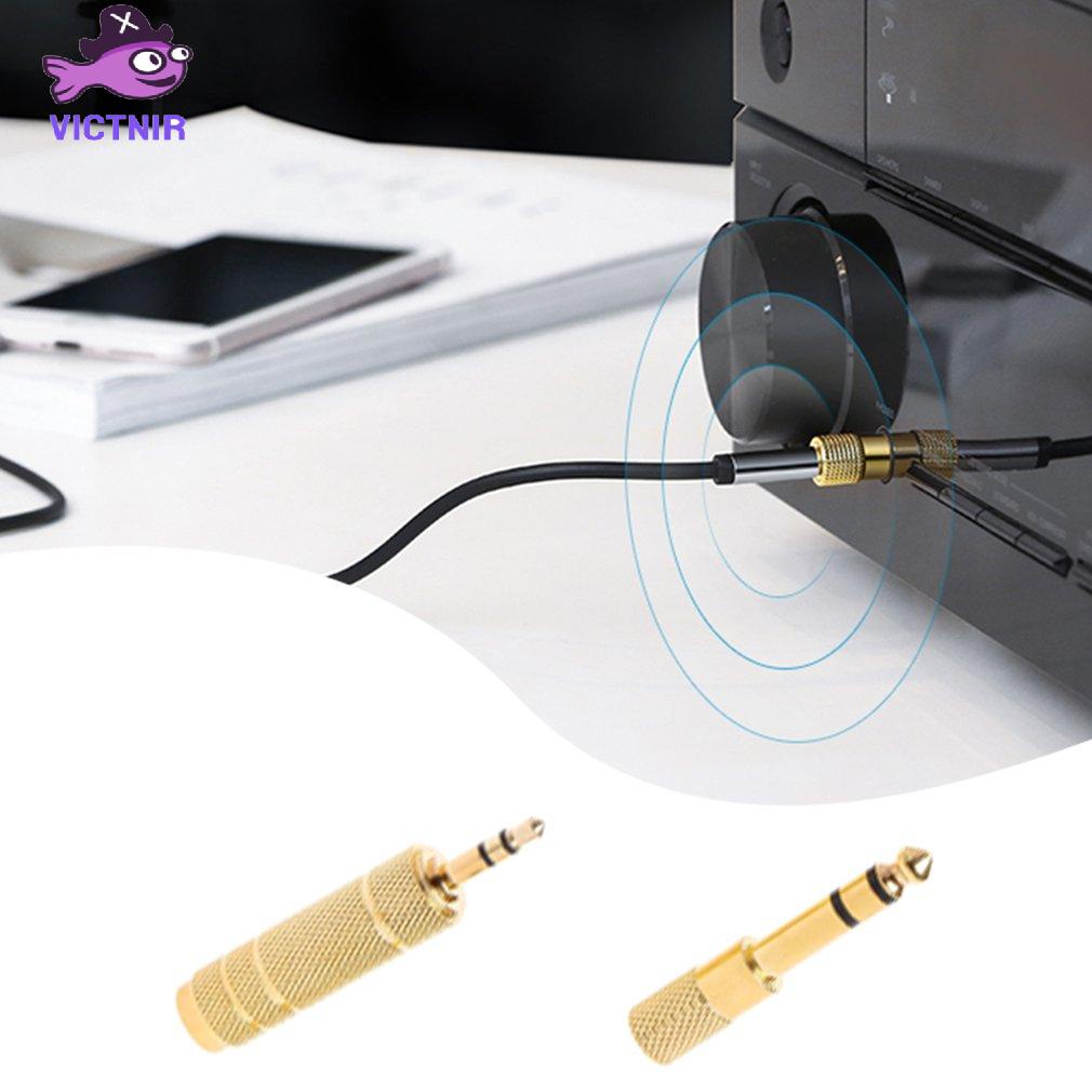 6.5Mm 1/4 Female To 3.5Mm 1/8 Male Stereo Audio Mic Plug Adapter Jack New