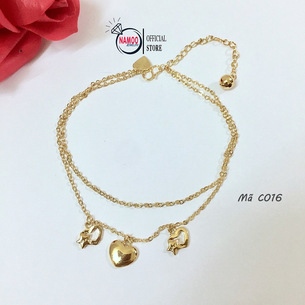 Lắc Chân Vàng Nữ Titan C016 Không Đen Rỉ Namoo Jewelry