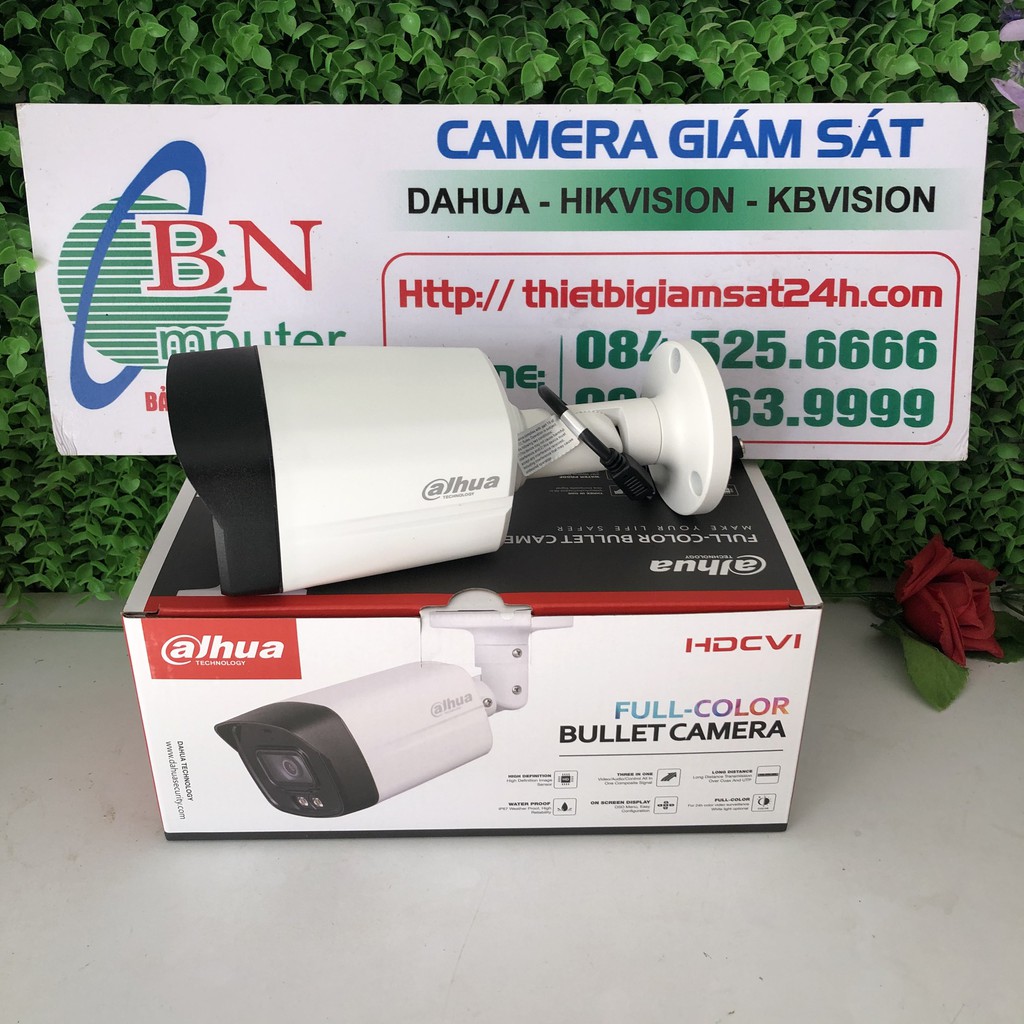 Camera HDCVI 2MP Full Color DH-HAC-HFW1239TLMP-A-LED Có Màu, Tích Hợp Micro, Chính Hãng DSS