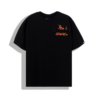 Áo thun nam nữ SWE FLAME Black Basic thời trang chính hãng cotton thoáng mát