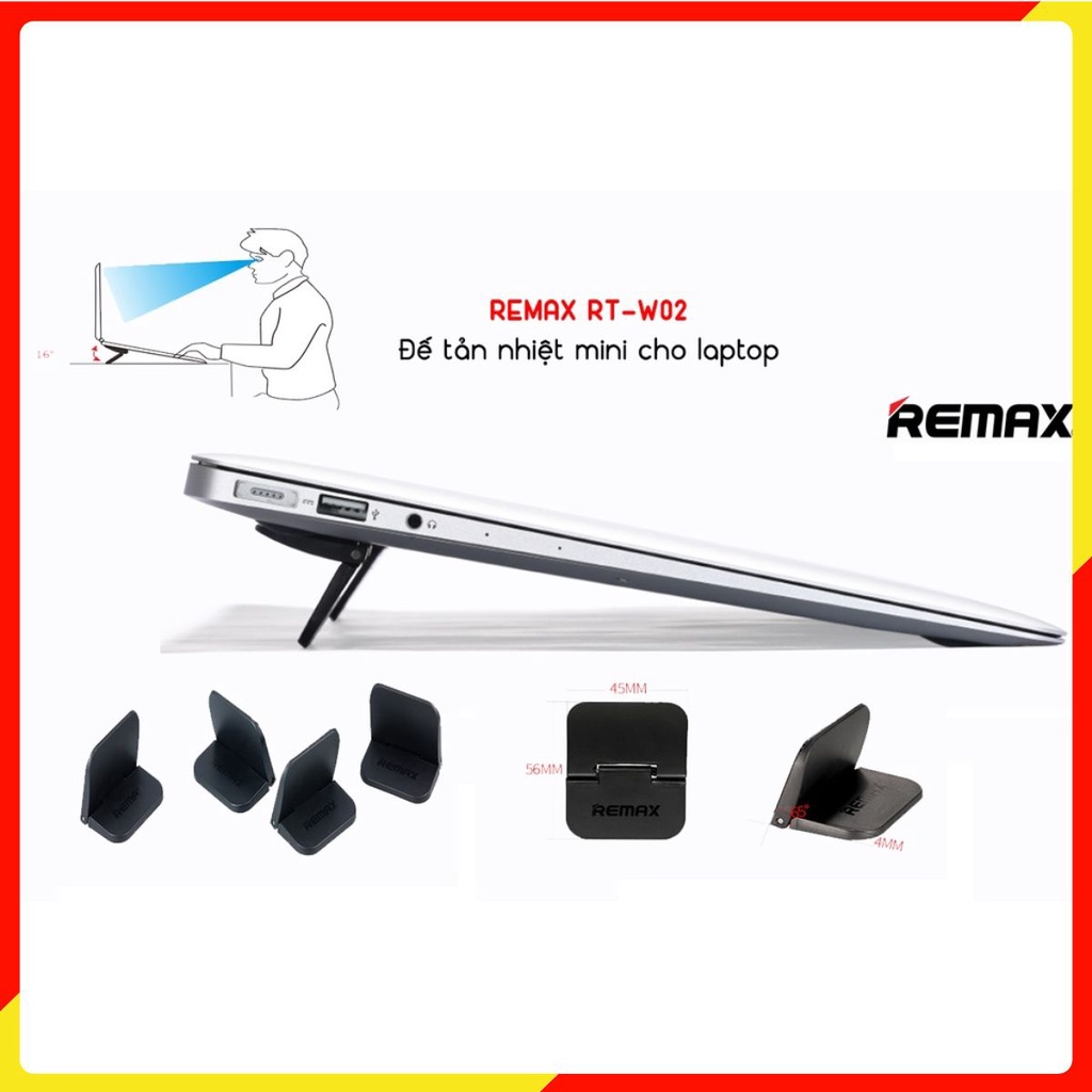 Đế Tản Nhiệt, Kệ Kê Macbook Laptop Hãng REMAX Dạng 2 Thanh Chân Gập Cooling Stand.